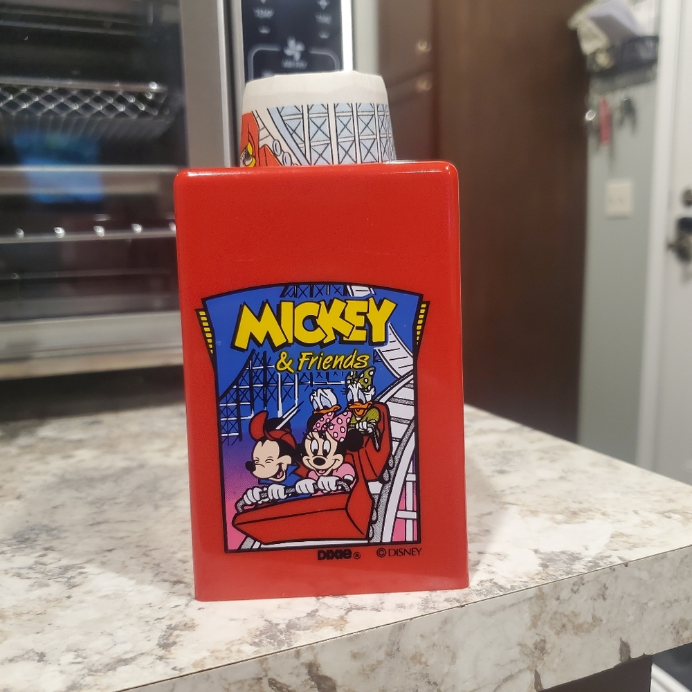 Mickey & Friends Red Tissue Box Cover
